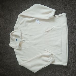 NEW Old Navy Cream Fleece Quarter Zip Sherpa Sweatshirt XS